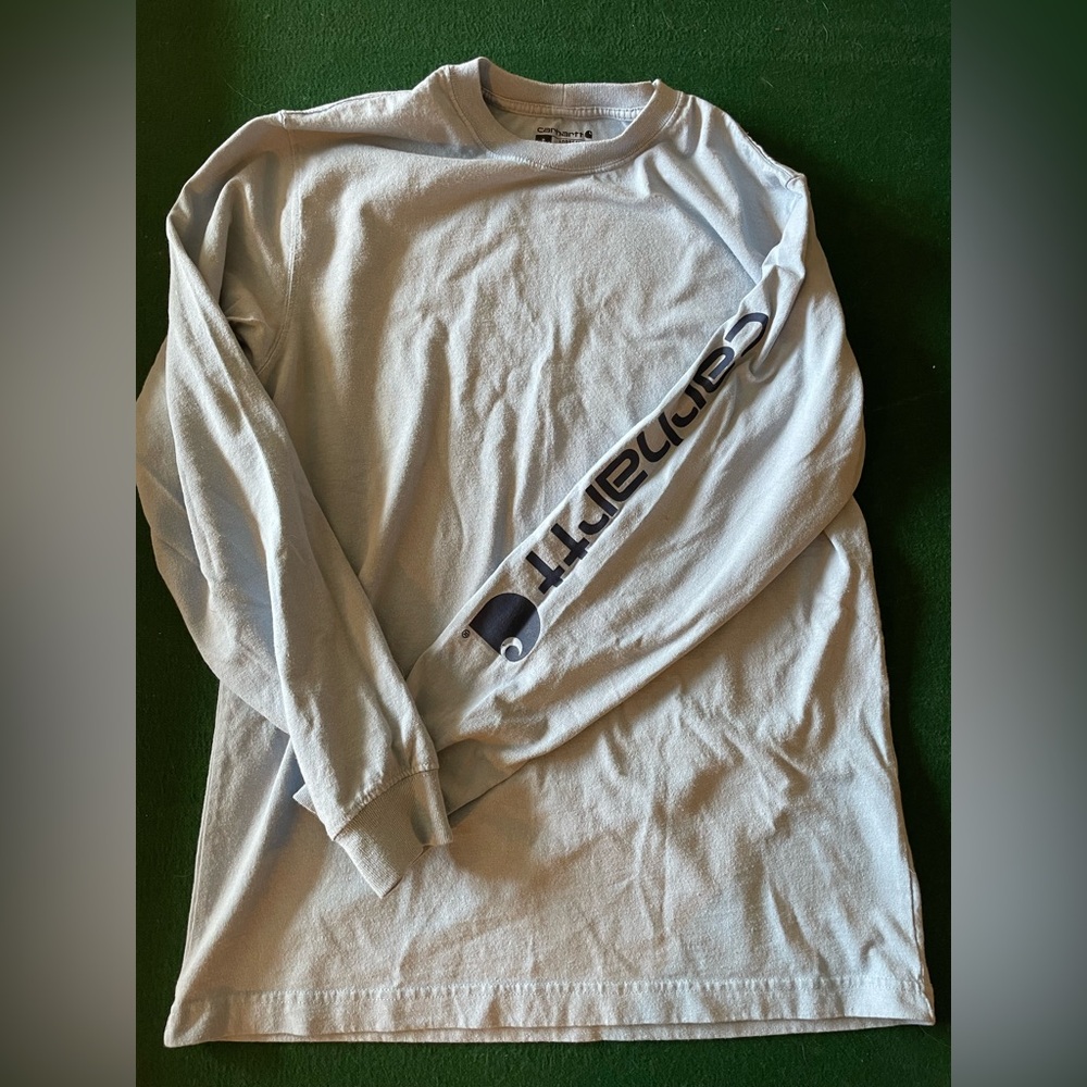 Carhartt men’s S long sleeve T light blue